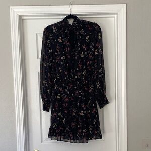 Sanctuary Black Floral Long Sleeve Dress